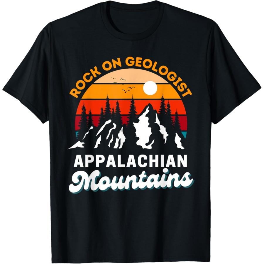 

Rock On Geologist Appalachian Mountains Funny Retro Nature T-Shirt XXXXXL чёрный