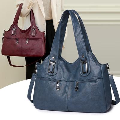 Women's Leather Tote Bag Underarm Shoulder Bag