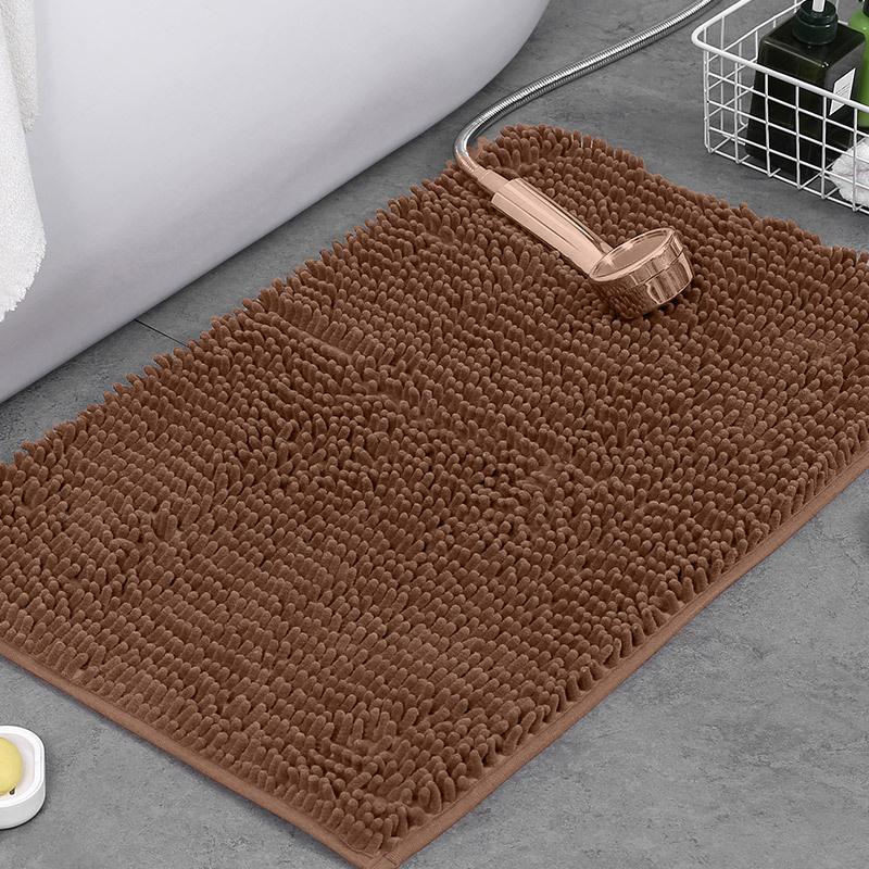 1 PCS Bathroom Rug Mat Non Slip Quick Dry Bath Mats Extra Thick and Super Absorbent Bath Rugs Microfiber Chenille Shower Carpet