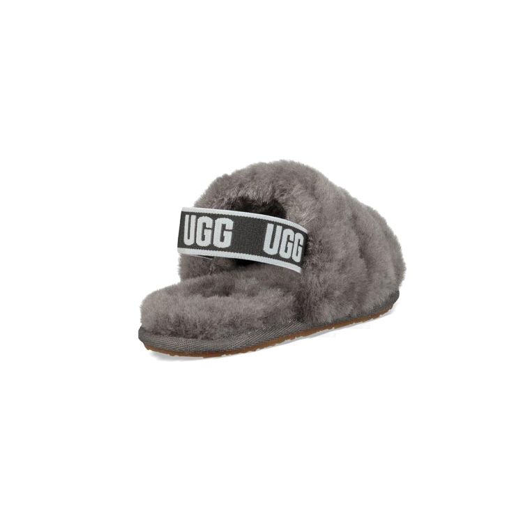 UGG Toddler Fluff Yeah Slide Charcoal 1098579T-CHRC
