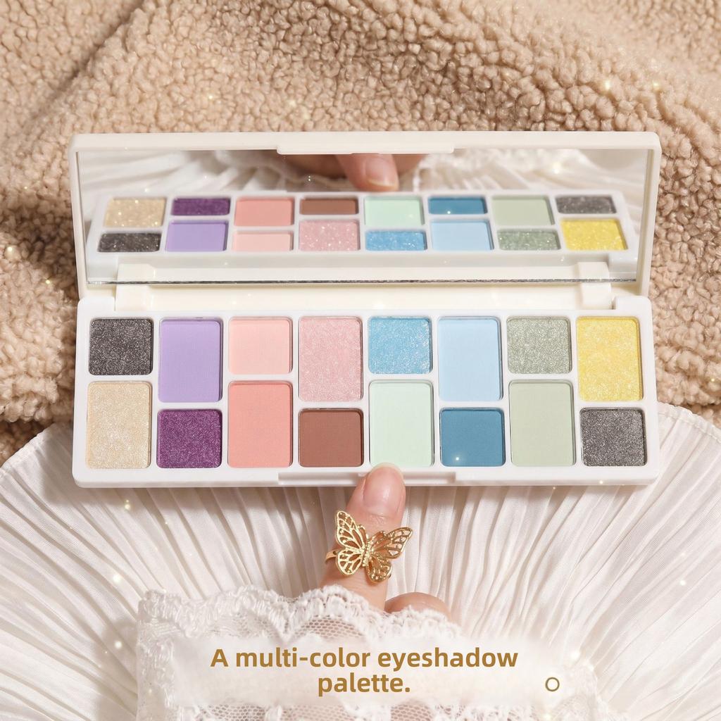 Stage Makeup Multi-color Eyeshadow Disc Pearlescent Fine Flash Sixteen Colors Delicate Non-flying Pink Blue-green Purple Sequins Studio Makeup Disc