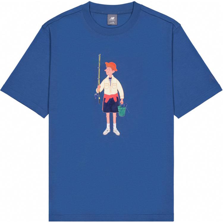 New Balance T Shirt Unisex Indigo NEE28073-DIG M