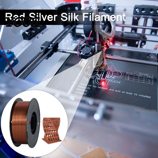 Satin Texture Printing Material Silk PLA 3D Printer Filament, 1.75mm 1kg Spool Filament for FDM Accessory Printers, Shiny Metallic DIY Ornaments