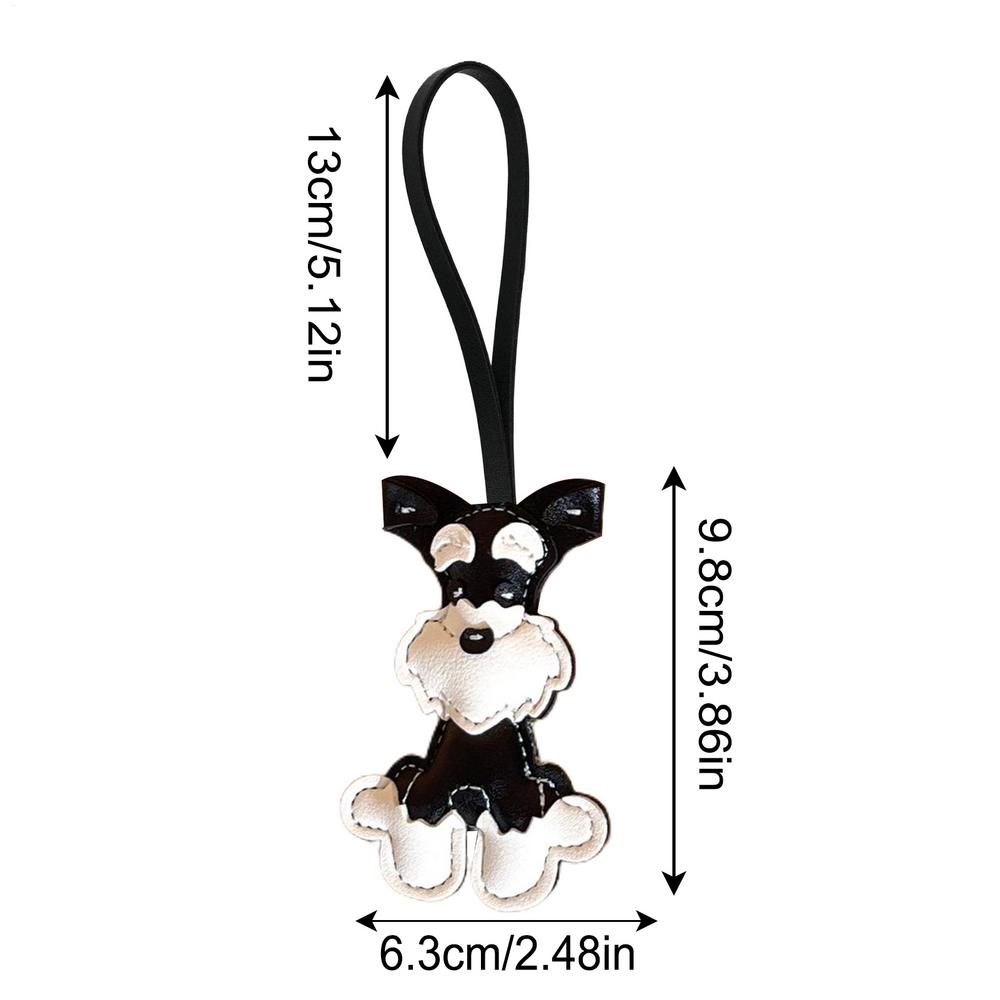 Schnauzer Ornament Key Chain Cute Dog Pendant Pet Lovers Collection Exquisite Car Purse Bag Ornament For Fitness & Traveling
