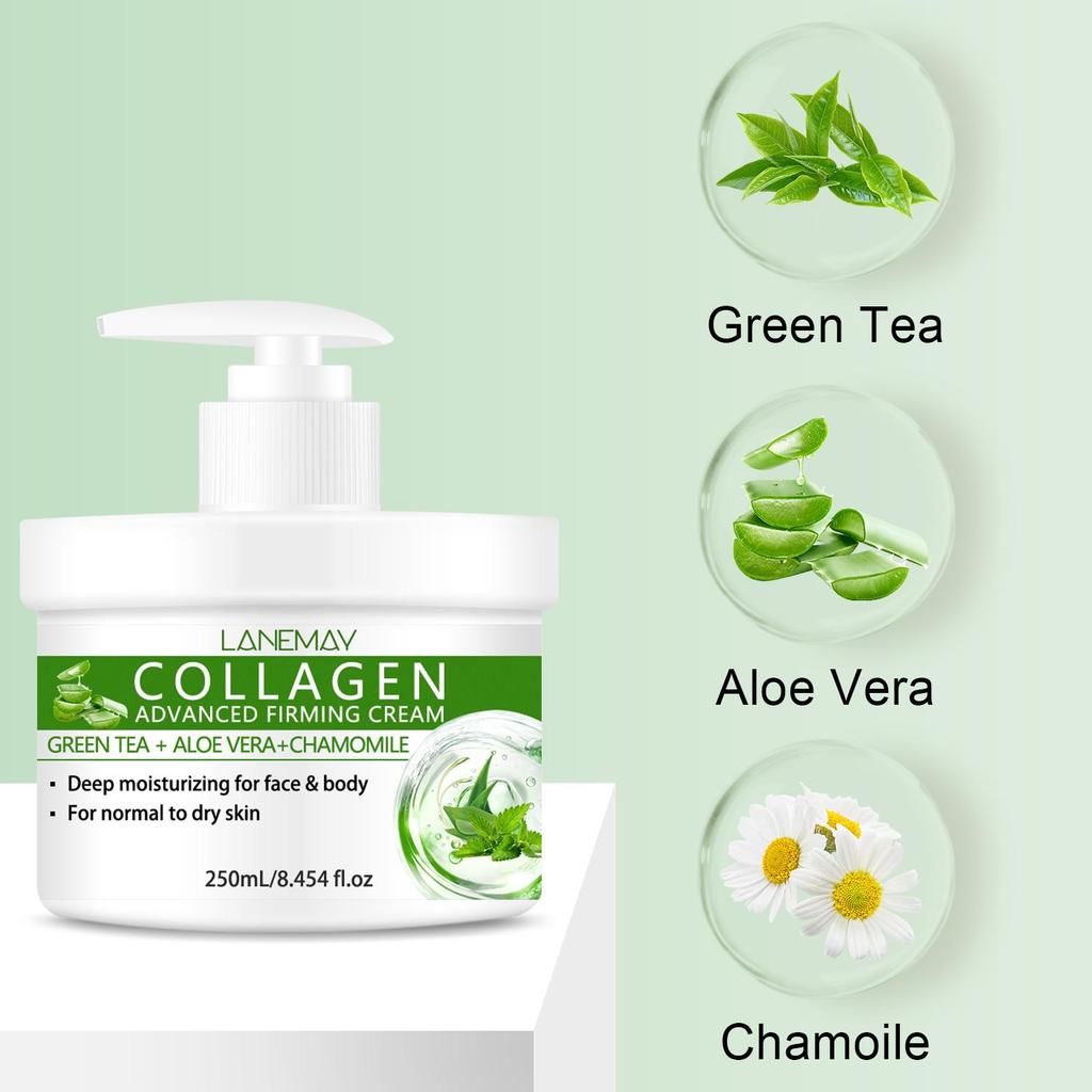 Collagen Advanced Firming Cream for Face & Body- Hydrate & Smooth Skin, Help Plump Sagging Skin