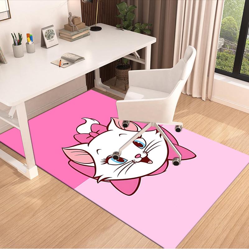 Pink Kitty Portrait Carpet For Playroom Bedroom Living Room Sofa Home Decorkids Game Area Rug Nonslip Floor Mat