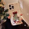 Suitable for three-dimensional bows iphone16iPhone Case17Christmas Tree Cartoon15Anti-Fall14promax Soft