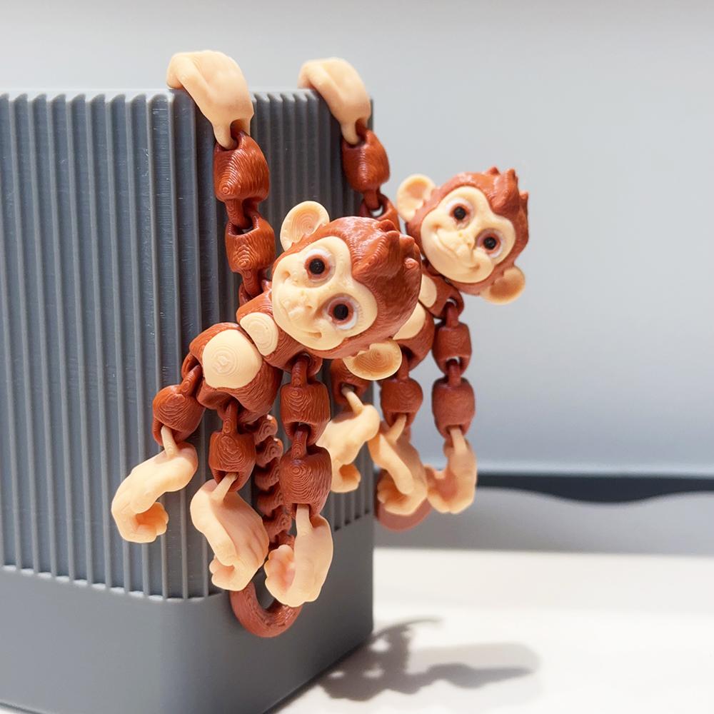 3d Printing Cute And Silly Monkey Model Plastic Ornament Desktop Decoration Sculpture Ornament Holiday Gift