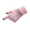 Cute  Stripe Dots Knitted Deer Women Gloves Christmas Winter Gloves Korean Mittens