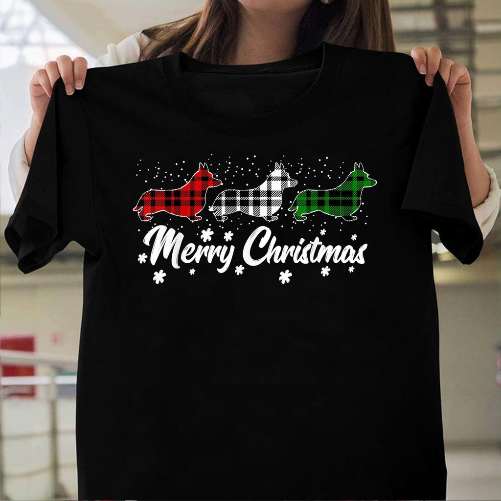 Welsh corgi Christmas Red White Green Dog Lover Xmas Gift T-Shirt - Gift for Dog Lovers - Funny Dog - Corgi Lovers - Mother's Day