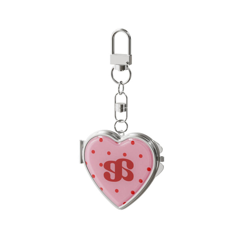 [2Type] Mini Heart Mirror Keychain