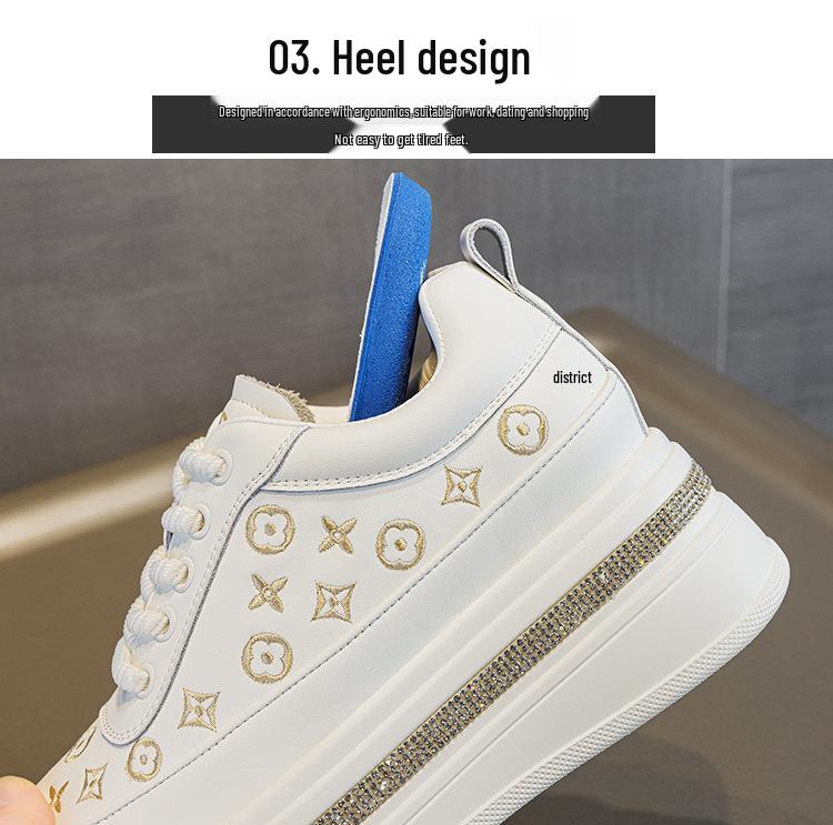 2025 Women's Genuine Leather Rhinestone Espadrilles: Versatile, Casual Spring/Autumn Sneakers