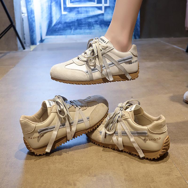 Breathable Women's Summer Shoes Soft Leather Mesh Retro German Sneakers Anti-slip Cushioning Not Tired Shoes