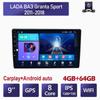 2 Din 9" Android For LADA Granta Sport 2011-2018 Car Radio Multimedia Player GPS Navigation Carplay Wifi Auto Stereo 4+64GB