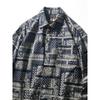 Japanese Retro Lazy Style Pure Cotton Printed Shirt Men's Long-Sleeve Spring and Autumn Jacket Export Men's Clothing All-Cotton Shirt