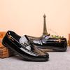 European New Men's Doudou Shoes Patent Leather Bright Leather Casual Lazy Shoes Fashionable Men's Single Shoes Soft
