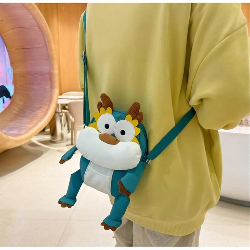 Cute Cartoon Girls Crossbody Bag Messenger Bag with Zippered Lovely Mini Handbag for Woman and Girls Red