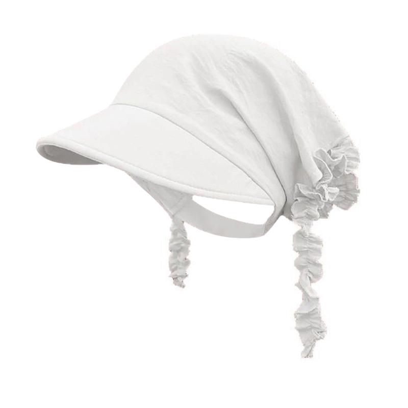 Модная хлопковая бейсболка, удобная бандана-шарф для женщин, бейсболка с защитой от солнца для повседневной носки белый