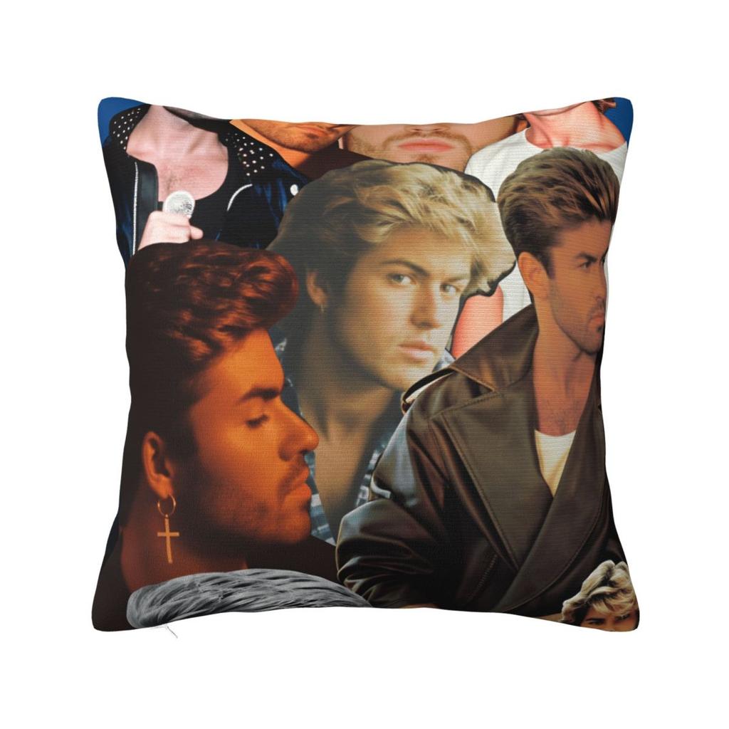 Pillow Case George Michael British Singer Square Pillow Cover Vintage Cushion Cover Pillowcases For Sofa Bedroom Home Decor