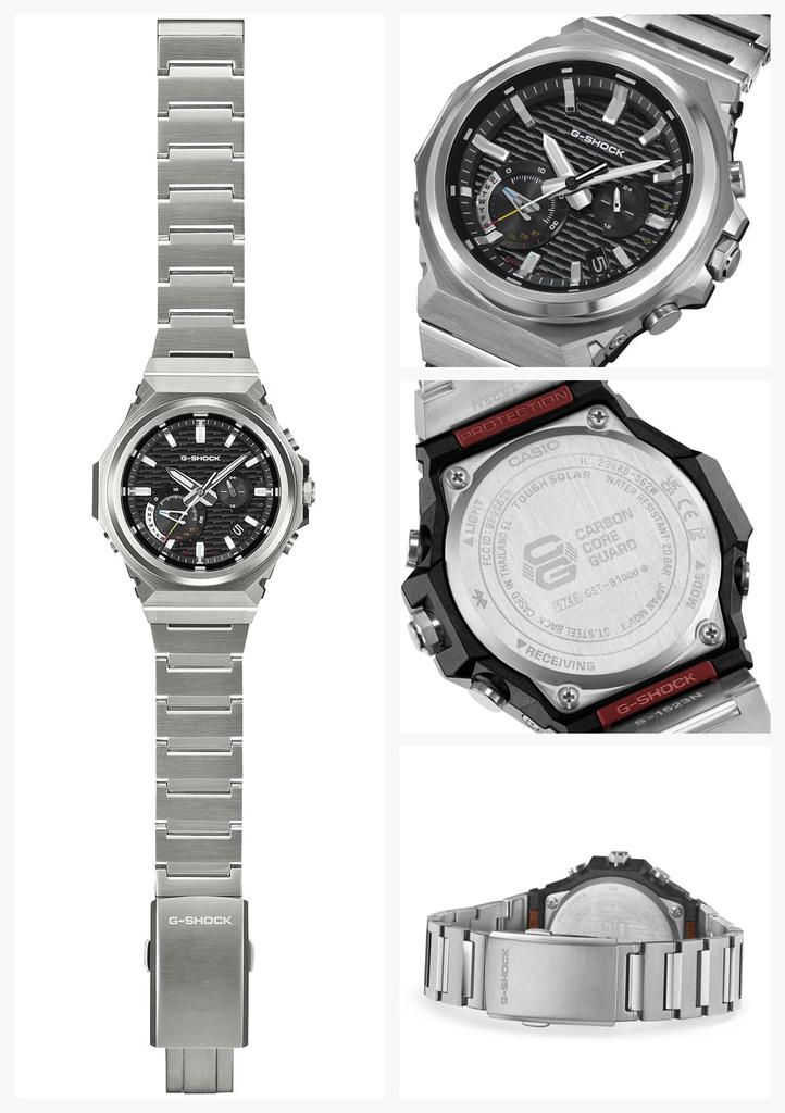 Casio G-Shock G-STEEL Watch (Official Japanese Product) with Bluetooth, Tough Solar, and Eco-Friendly Materials, GST-B1000D-1AJF, Men's, Black