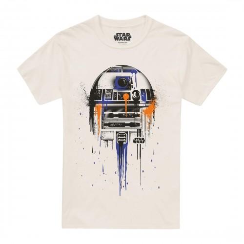 Star Wars Mens R2-D2 Paint Drip T-Shirt