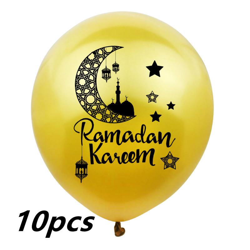 10pcs, 12 Inch Helium Balloons Ramadan Home Decor for Indoor and Outdoor Party Decorations