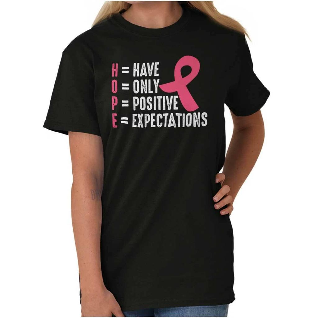 Hope Inspiration Breast Cancer Fighter Gift Womens Graphic Crewneck T Shirt Tee