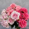 Artificial Rose Bouquet Flower 7 Heads Diamond Rose Bunch for Wedding Bridal Bouquet Party Hotel Home Table Floral Decor