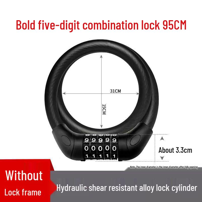 Waterproof Anti-theft Steel Cable Lock for Motorcycles, E-Bikes, and Helmets