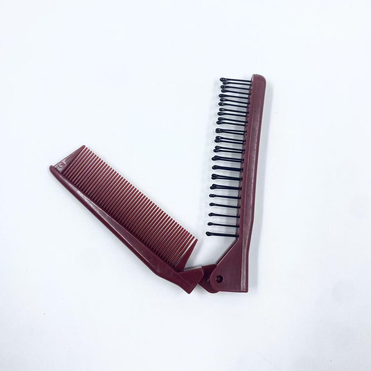 Трехрядная расческа для укладки волос с щетиной кабана и маленьким зеркалом для макияжа