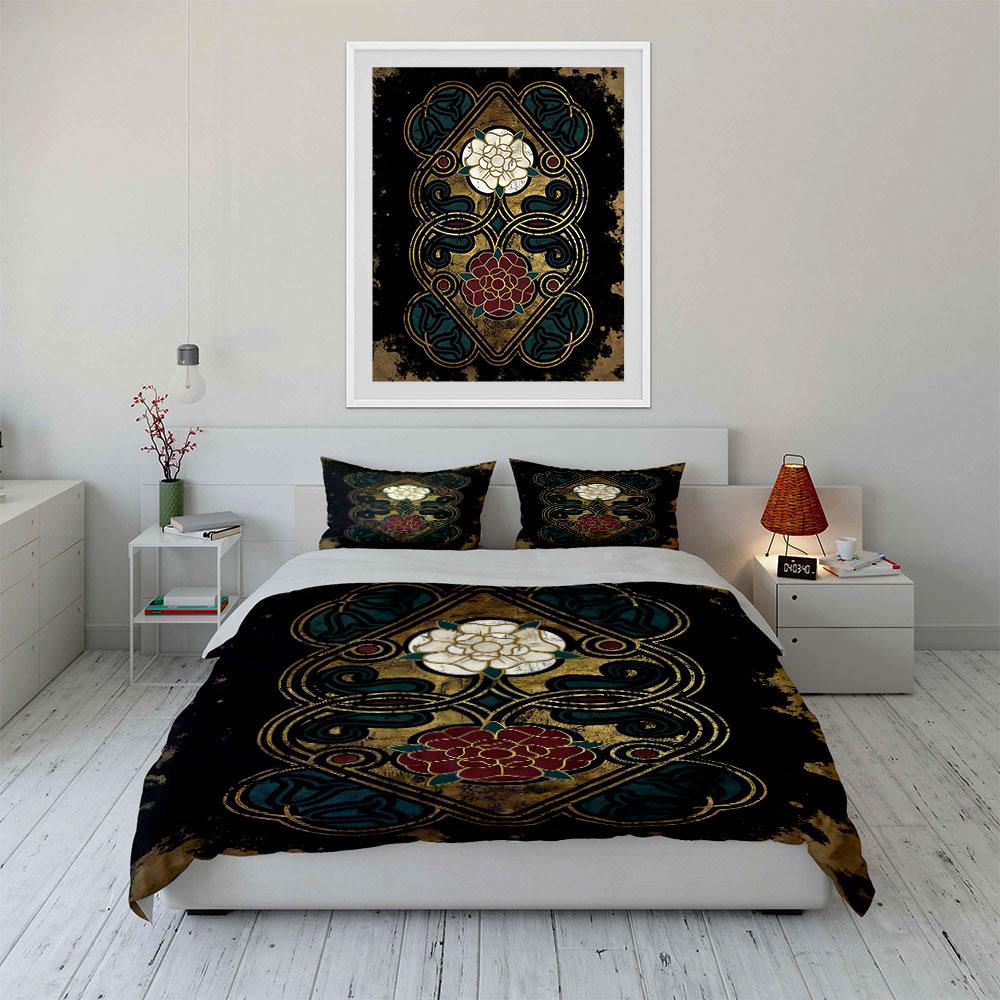 Floral Design with Roses. Bedding Sets Duvet Cover Sets Duvet Covers Pillowcases(1* Duvet Cover 2* Pillowcases Without Duvet Insert)