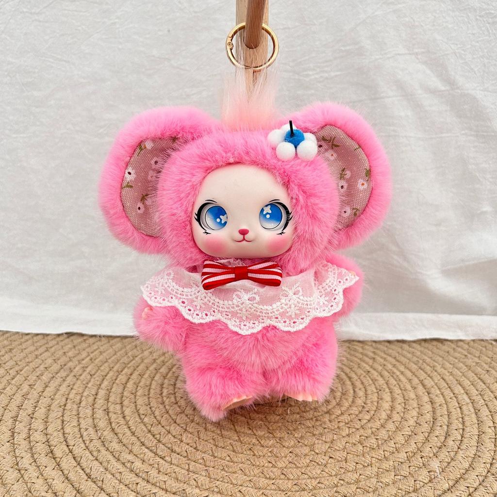 Cartoon Vinyl Plush Doll Kawaii Koala Hanging Keychain Keyring Bag Pendant Party Gift