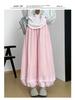 Lace Patchwork Lantern Pants - Spring/Summer Academy Style, Ice Silk, Wide-Leg Skirt Pants, Slimming Bud-Shaped Design.