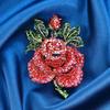 Luxury Heavy Industry Full Diamond Peony Flower Brooch Women's High-end Clothing Corsage Accessories Pendant Pin Dual-purpose Multi-function