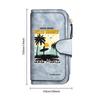 Vintage Summer Beach Pattern Long Wallet Portable Casual Card Holder Fashionable Daily Carry Purse
