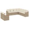 VidaXL Salon de Jardin avec Coussins 9 pcs, Canapés de Terrasse, Ensemble de Meubles de Patio, Mobilier d'Extérieur, Beige 3258502