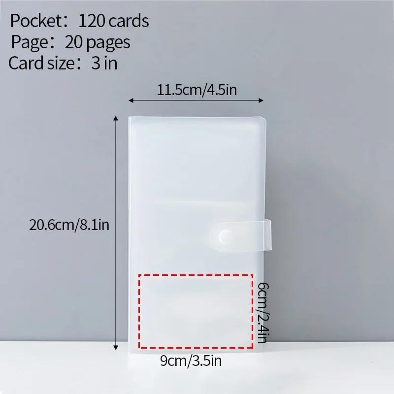 3-inch 84\120\240 Card Slot Transparent Photo Album Mini Polaroid Photo Album Photo Card Train Ticket Card Collection Album Jewe