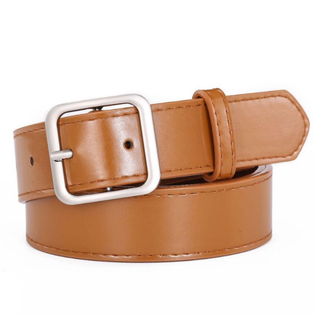 Ladies Belt Square Buckle Student Vintage Decorative Casual Pants Belt Belt Women'S