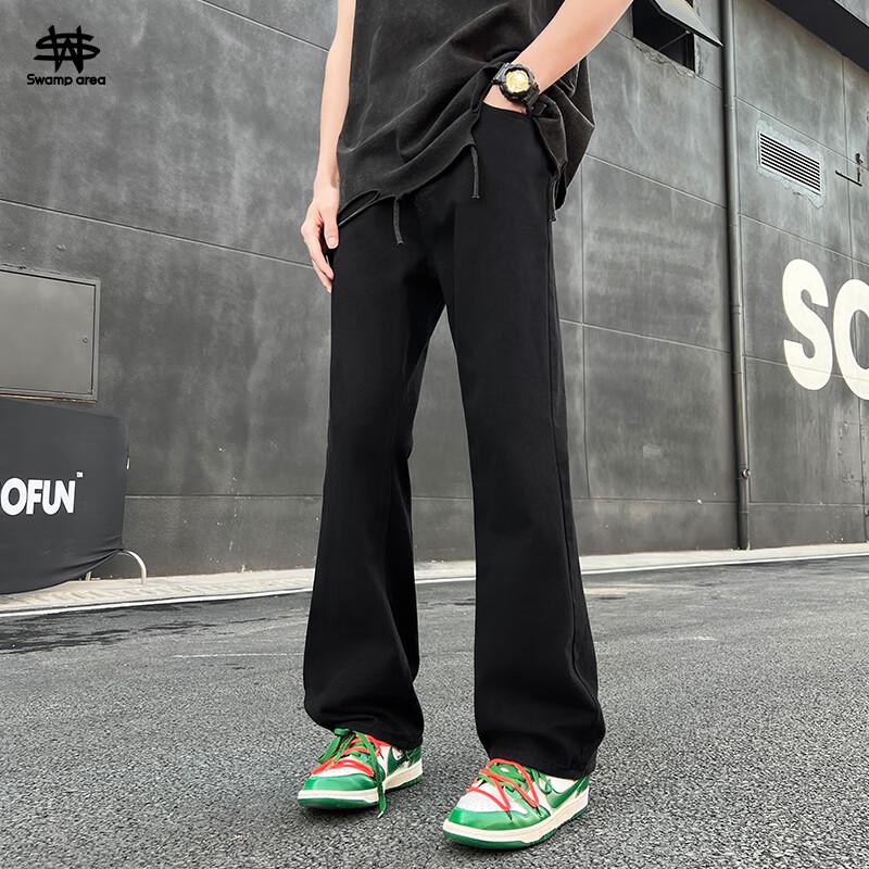 SWAMP AREA Herren K005 Slim Straight Flare Jeans