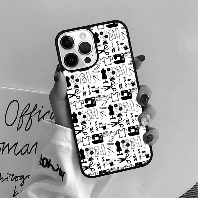 Sewing Scissors Coque Shell For iPhone 17 Air 15 16 14 13 12 Pro Max 11 Pro Max Plus Phone Case Cover