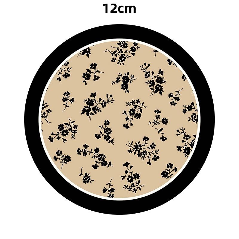 Retro Round Flower Coasters Heat Insulation Anti-scald Table Mats Creative Home Diatomite Absorbent Coaster Kitchen Accessory
