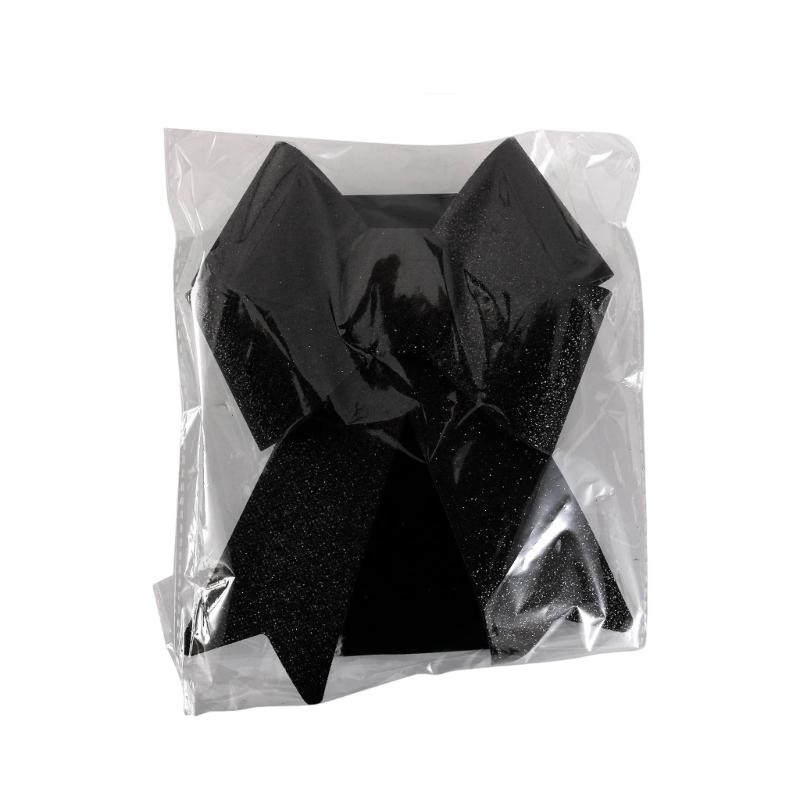 

Glittering Polyester Bowknot Ornament Christmas Tree Bowknot Decoration For Door Curtains Wedding Holiday Decoration чорний