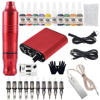 Korstmos Nee. 4 Tattoo Pen Set: Alles-in-één Machine- & Gereedschapsset