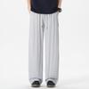 Spring and Summer New Lyocell Linen Navy Blue Loose Straight Casual Pants Men's Very Light Pants