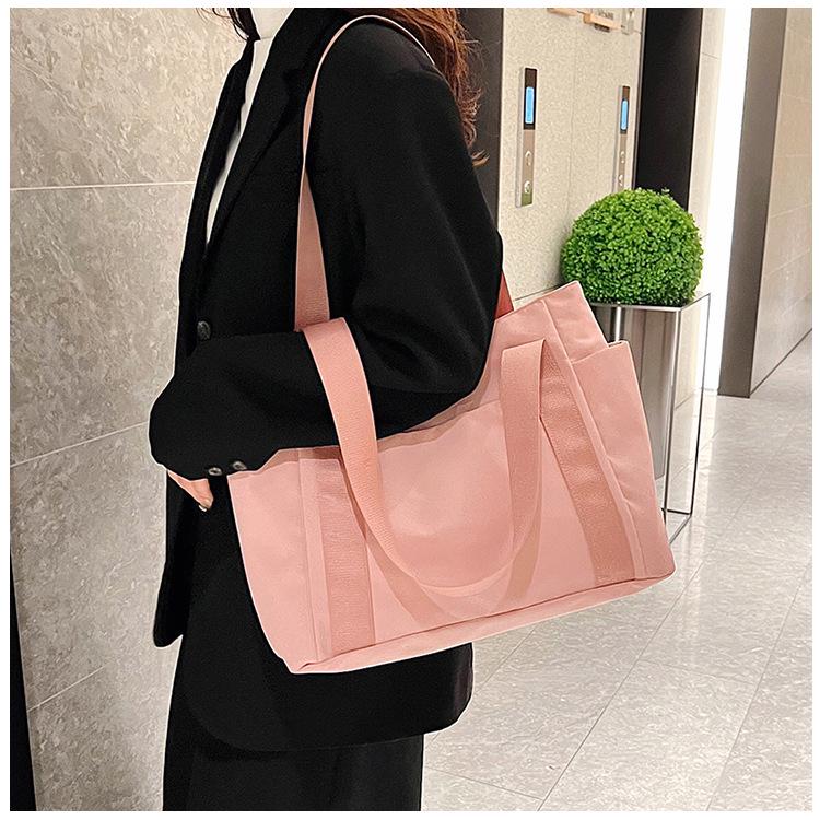 Versatile Women's Nylon Tote Bag - Large Capacity, Casual, Simple, Lightweight, Fashionable Shoulder Handbag