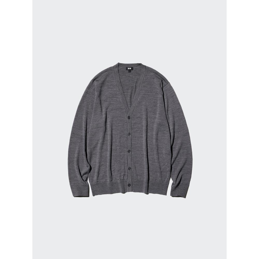 

Uniqlo Merino V Neck Cardigan 07 GRAY/MEN S