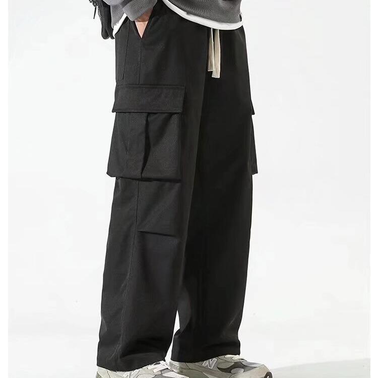 Overalls Men's Spring New Ins Trendy Brand Loose and Comfortable Casual Pants Fashionable Multi-pocket Straight Trousers