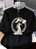 Unisexs Printed Tshirt Pearl Diamond Jewelry Unisexs Design Casual Round Neck Shortsleeved Top Urban Style Printed Tshirt