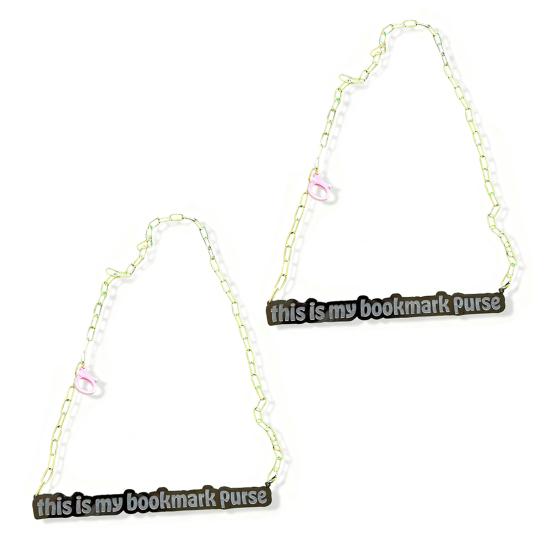 1/2/3Pcs Bookmark Purse Strap Decoration Acrylic Bookmark Purse Golden Chain This Is My Bookmark Purse Strap with Lobster Clasp Book Lover Gifts