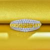 GICA GEMA 100% 925 Sterling Silver Luxury Topaz Sparkling High Carbon Diamond Bangle Bracelet Wedding Parrty Bridal Fine Jewelry
